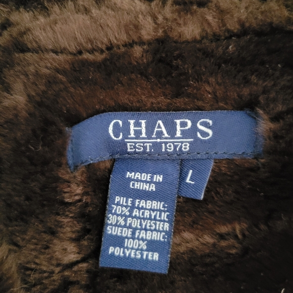 Chaps Faux Suede Toggle Coat Size L - Picture 4 of 5